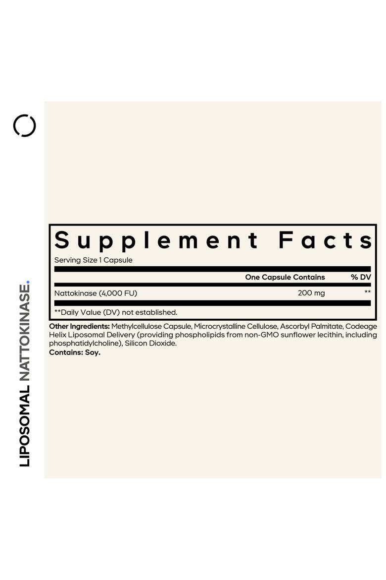 Liposomal Nattokinase, Alternate, color, White