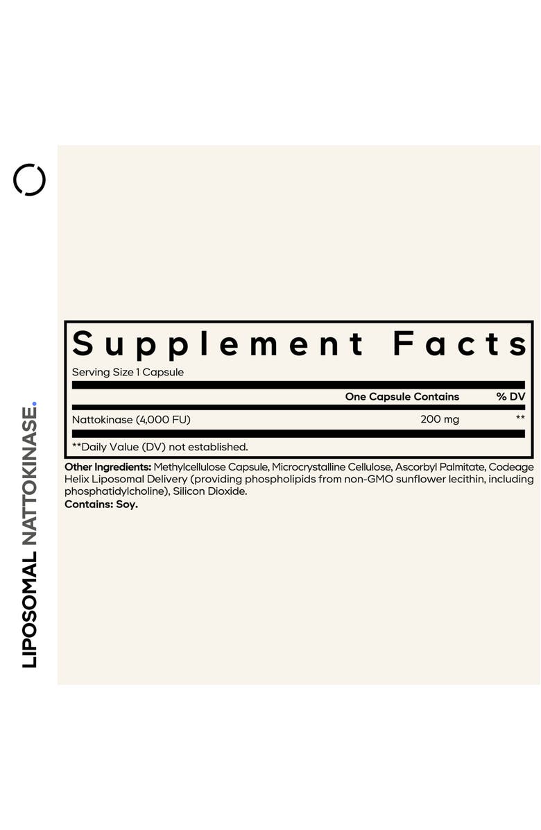 Codeage Liposomal Nattokinase, Alternate, color, White
