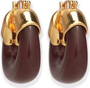 Lizzie Fortunato Mini Espresso Resin Hoop Earrings