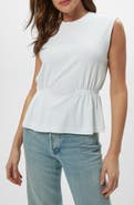 Michael Stars Rochel Peplum Sleeveless Top