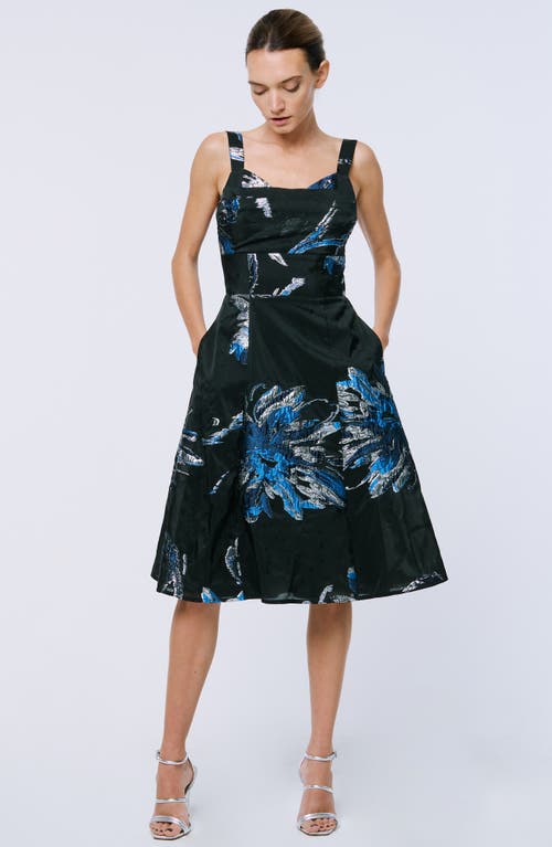 CIEBON CIEBON ALENNA METALLIC PRINT DRESS