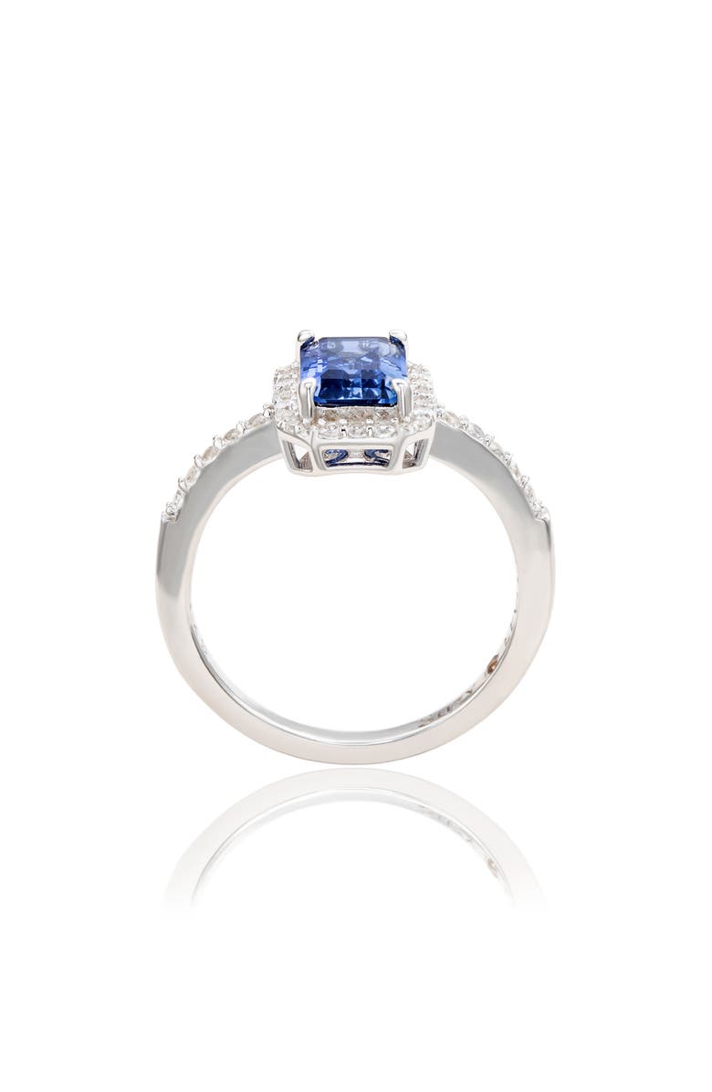 SUZY LEVIAN Emerald Cut Sapphire Ring, Alternate, color, Blue