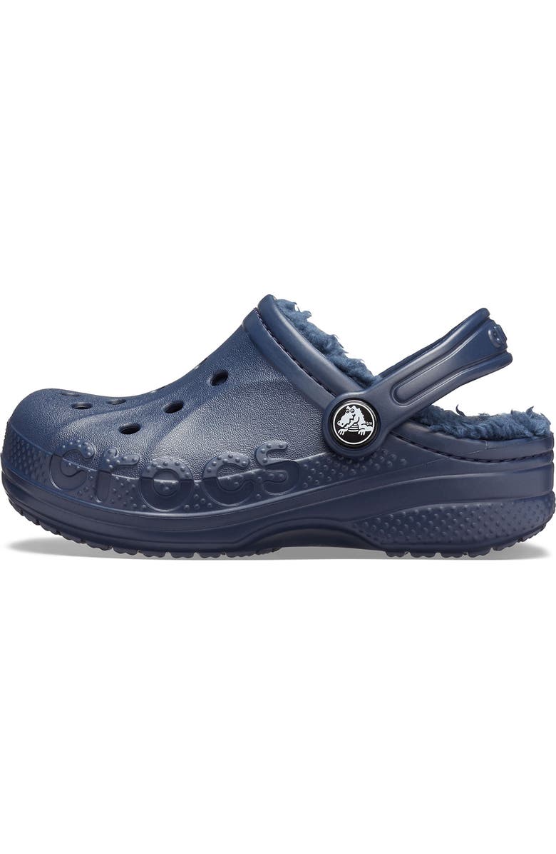 CROCS Baya Faux Shearling Lined Clog, Alternate, color, Navy/ Navy