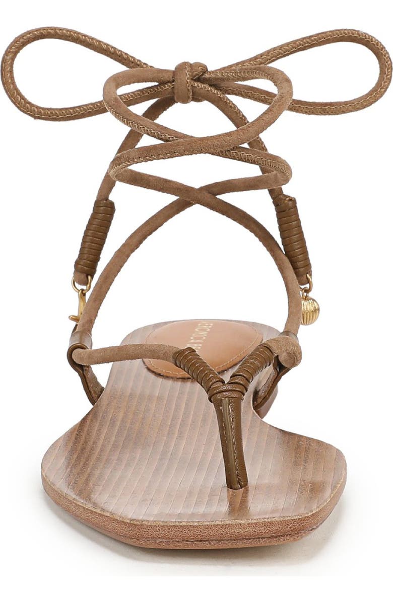 Veronica Beard Rosetta Ankle Wrap Sandal, Alternate, color, Chestnut