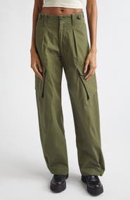 R13 Pleated Barrel Leg Cargo Pants