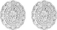 EFFY Sterling Silver Diamond Button Stud Earrings