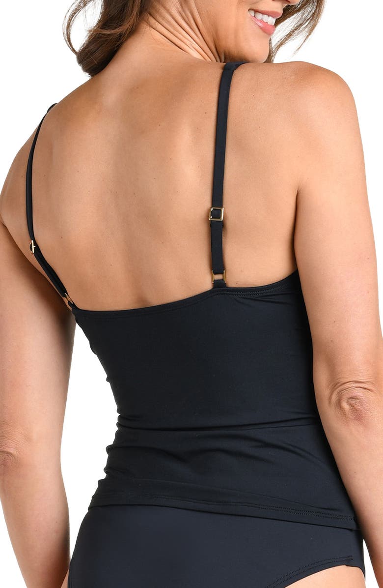 La Blanca Island Goddess High Neck Tankini Top, Alternate, color, 