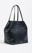 Bimba y Lola Mock Croc Large Leather Shopper Bag