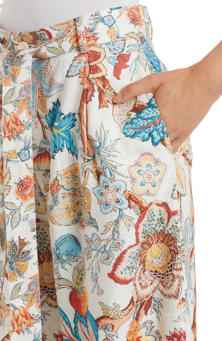 Etro Paisley Print Cotton Blend Palazzo Pants, Alternate, color,