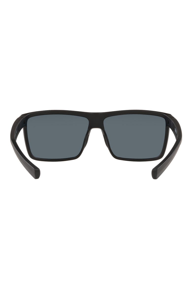 Rinconcito 60mm Polarized Rectangular Sunglasses, Alternate, color, BLACK