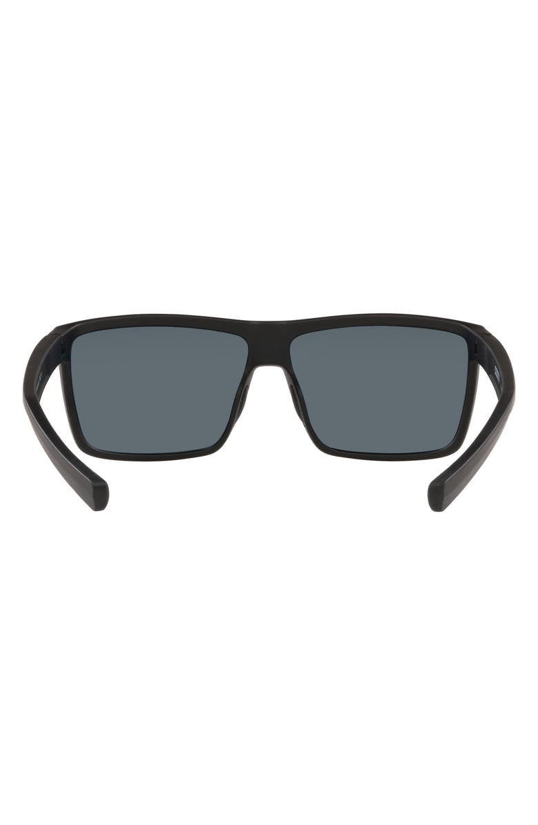 Costa Del Mar Rinconcito 60mm Polarized Rectangular Sunglasses, Alternate, color, Black