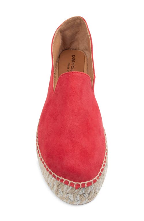 Patricia Green Avery Platform Epsadrille Flat In Red Suede