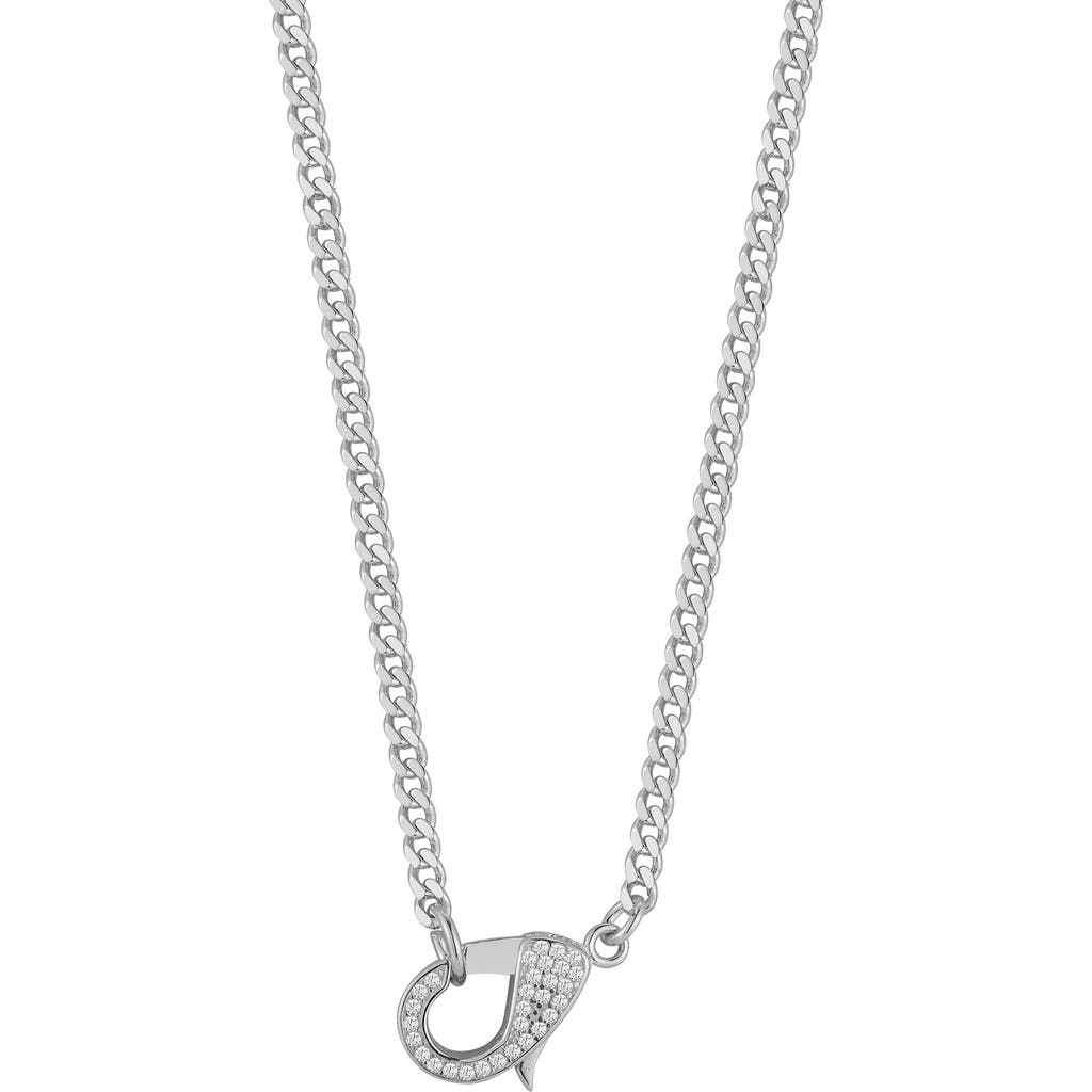 Chloe & Madison Chloe And Madison Silver Cz Choker Necklace In Silver