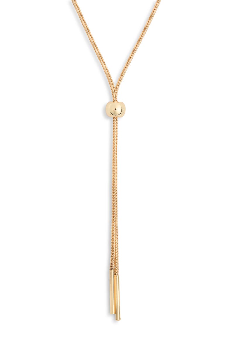 Dainty Bolo Chain Necklace, Main, color, GOLD