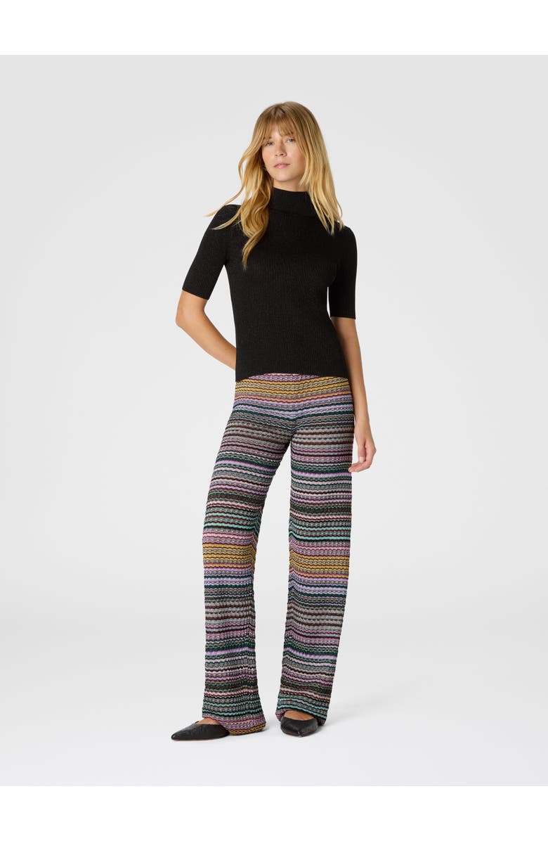 Missoni Straight Long Pants With Stripes, Alternate, color, Multicoloured