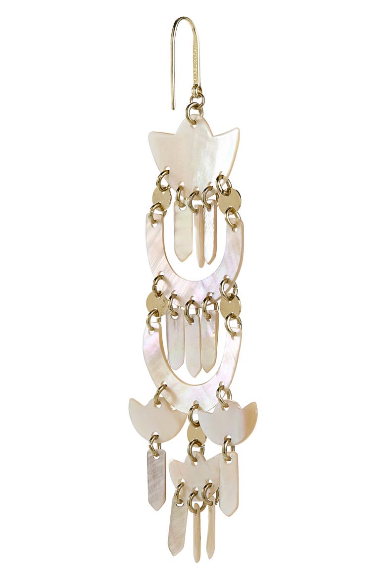 Yue Mismatched Chandelier Earrings, Alternate, color, LOTUS