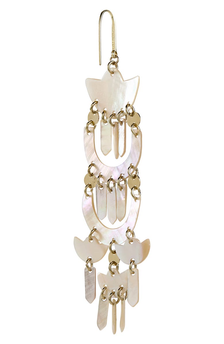 Isabel Marant Yue Mismatched Chandelier Earrings, Alternate, color, Lotus