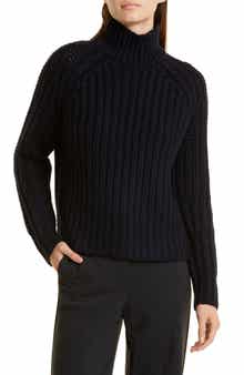 Vince Rib Cashmere Turtleneck Sweater
