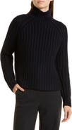 Vince Rib Cashmere Turtleneck Sweater