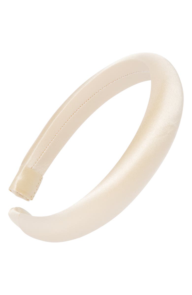 L. Erickson Padded Silk Charmeuse Headband, Main, color, 