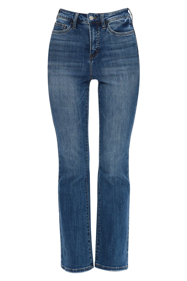 High Waist Bootcut Jeans, Alternate, color, MARINE