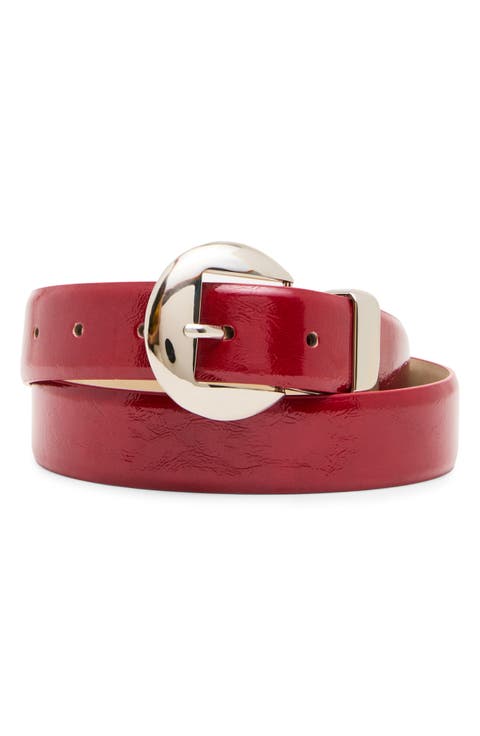 High Shine Glazed Faux Leather Belt