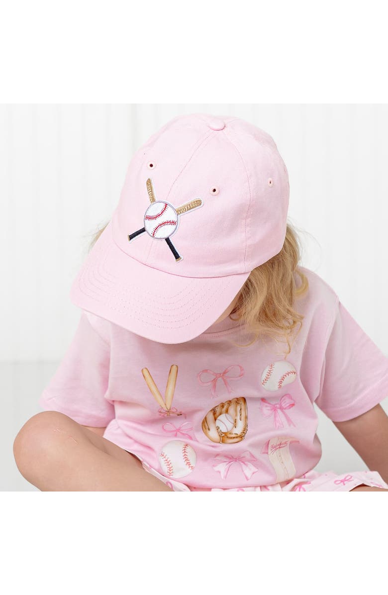 Sweet Wink Batter Up Patch Baseball Hat, Alternate, color, Ballet Pink