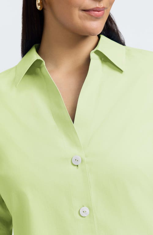 Foxcroft Paityn Button-up Shirt In Pistachio