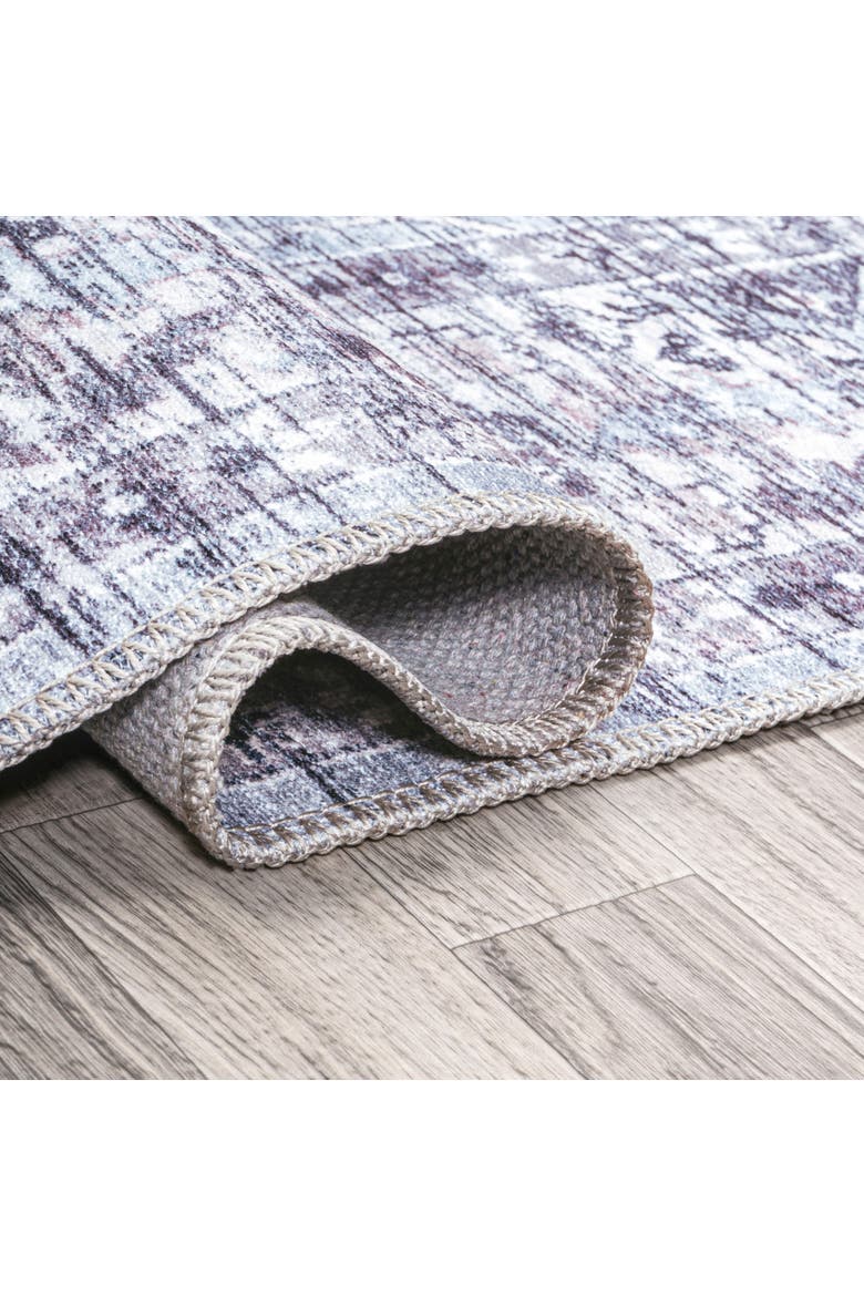 Didim Boho Medallion Machine-Washable Area Rug, Alternate, color, Gray/Purple