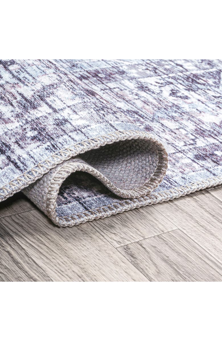 JONATHAN Y Didim Boho Medallion Machine-Washable Area Rug, Alternate, color, Gray/Purple