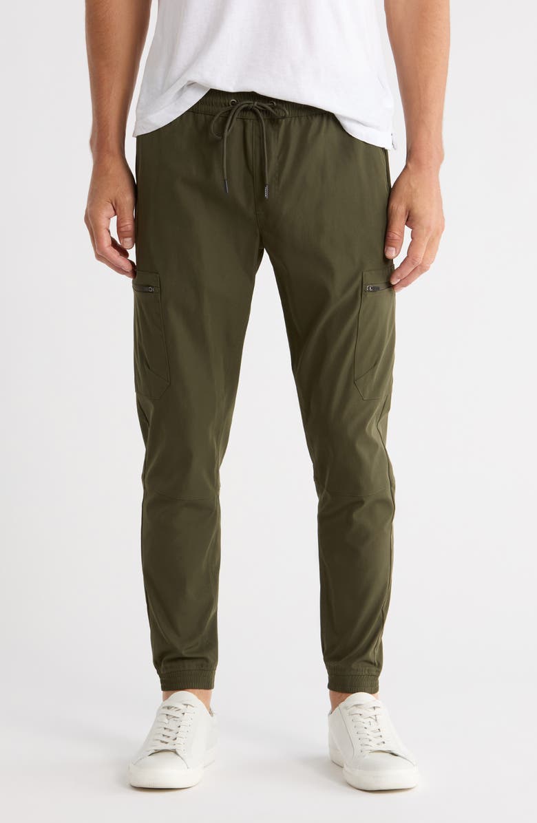 Tahari Dover Tech Joggers, Main, color, Deep Olive