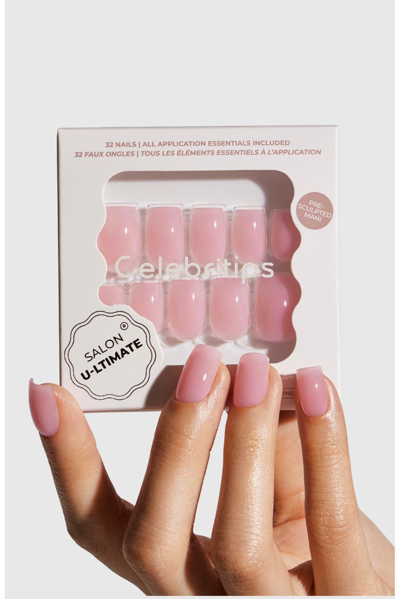 Salon U-ltimate Nude Classic French Press-On Nails, Alternate, color, GUAVA