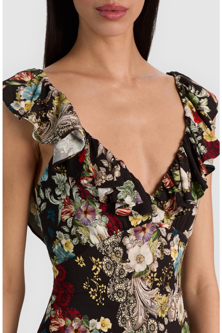Gemma Ruffle Hem Midi Dress, Alternate, color, FREE SPIRIT
