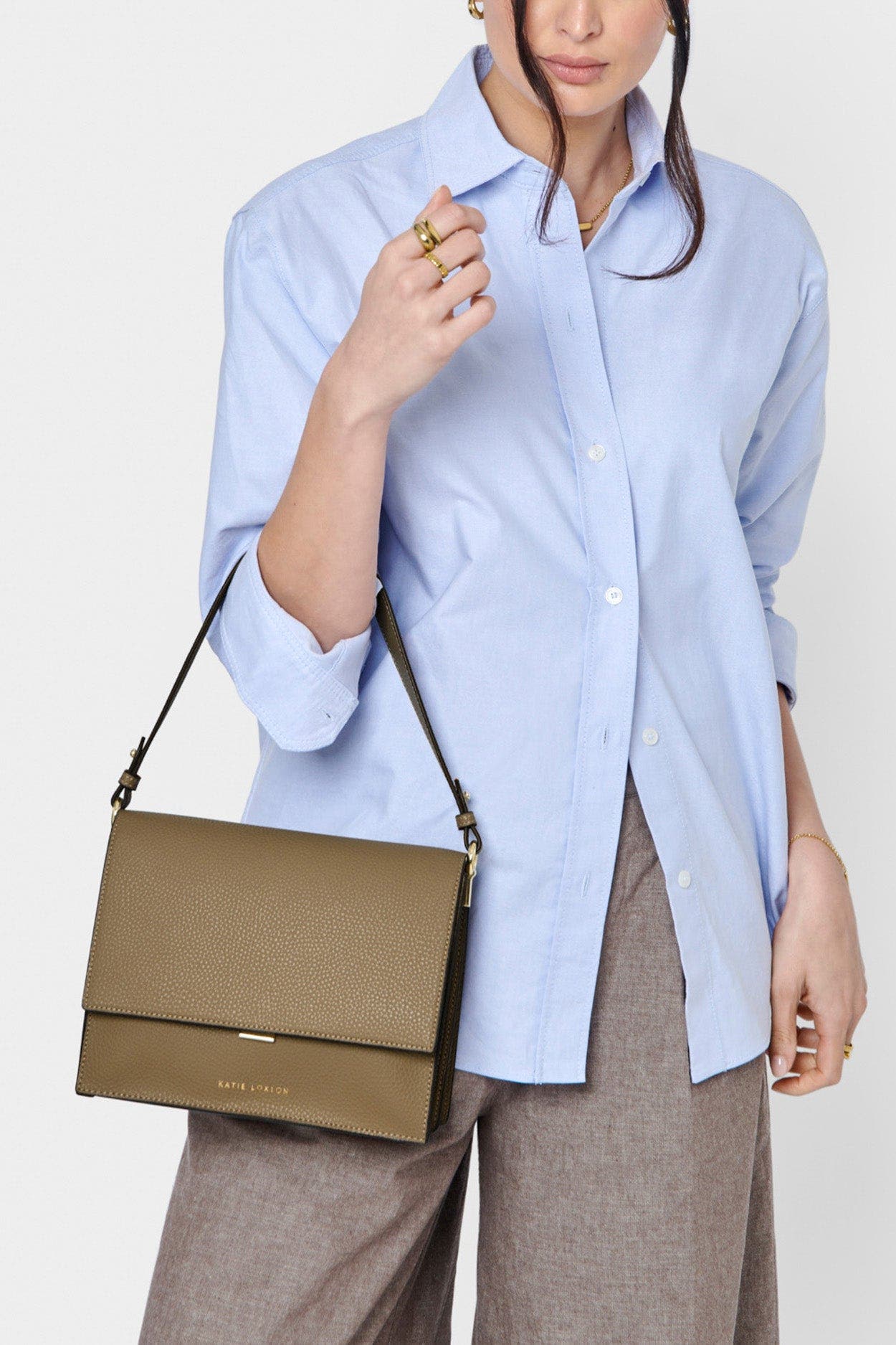 Katie Loxton Orla Divided Crossbody Bag, Alternate, color, Taupe