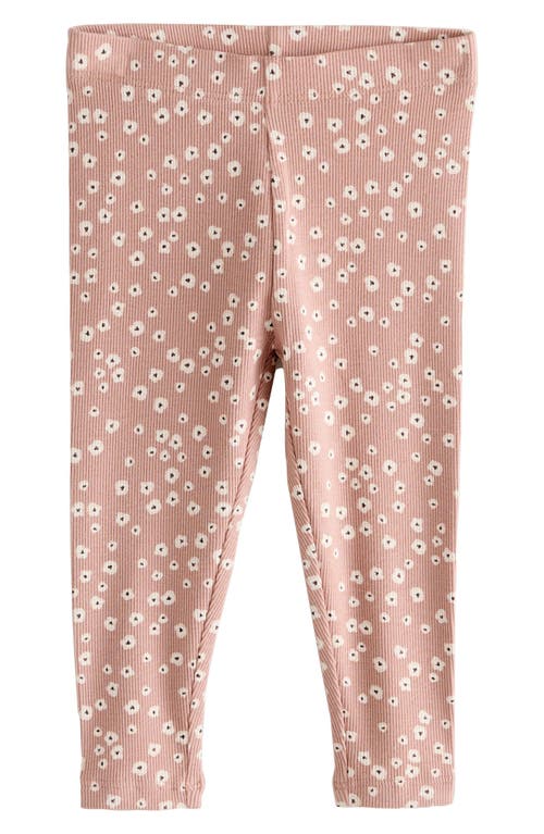 Next Kids' Assorted 5-pack Rib Leggings In Pink