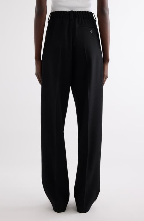 Givenchy Double Pleat Low Waist Wool Grain De Poudre Pants In Black