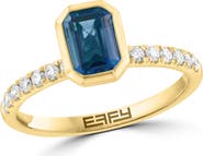 EFFY London Blue Topaz & Diamond Ring