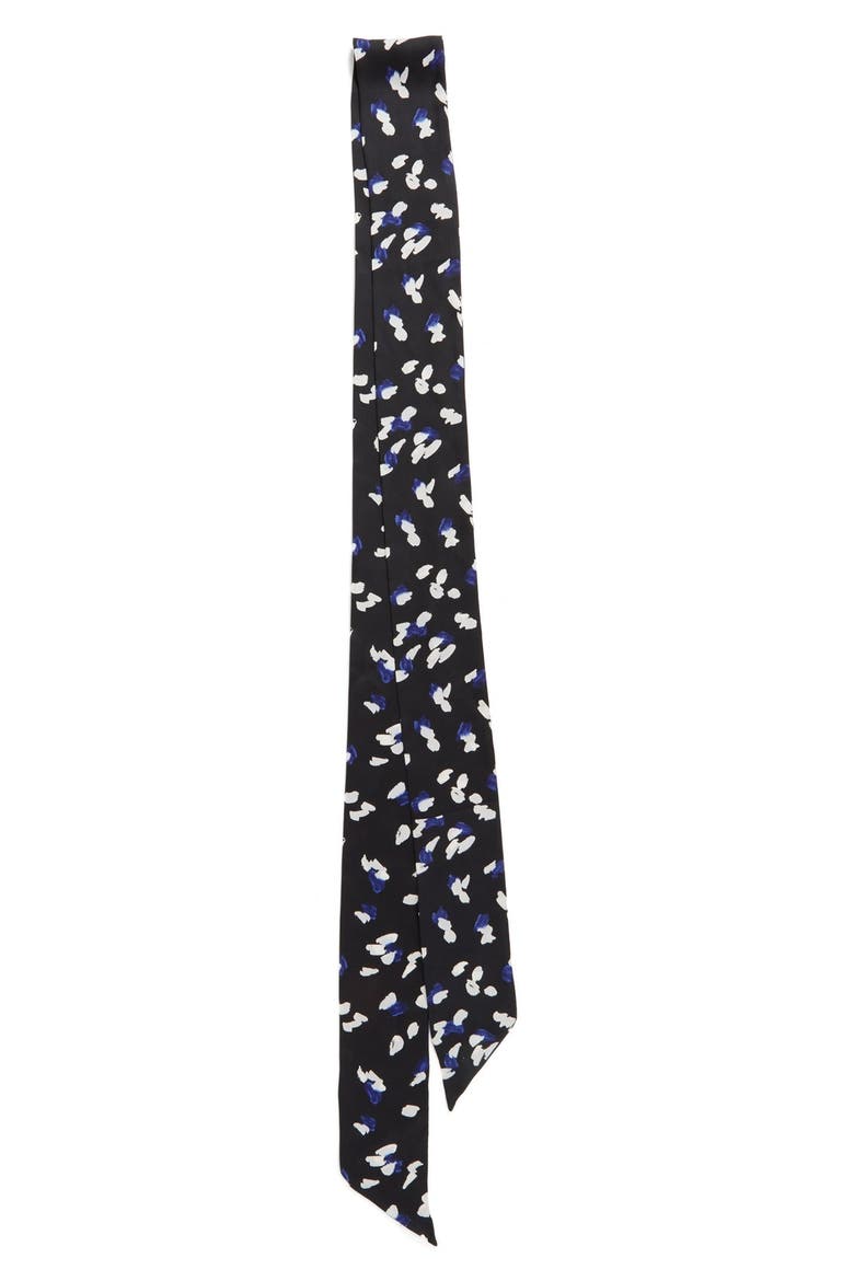 Painterly Dot Print Skinny Scarf, Alternate, color, BLACK COMBO