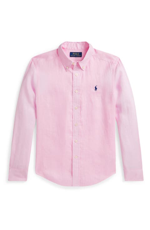 Kids' Linen Button-Down Shirt (Big Kid)