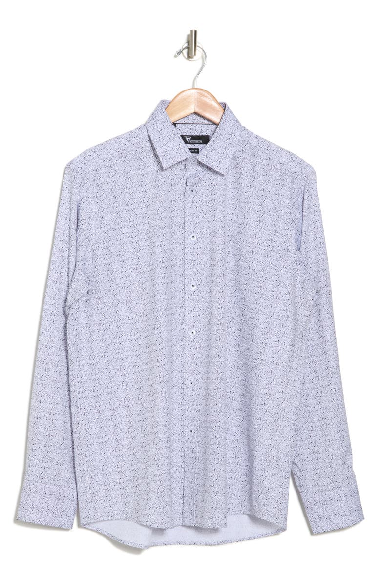 T.R. PREMIUM Splatter Print Stretch Button-Up Shirt, Alternate, color,