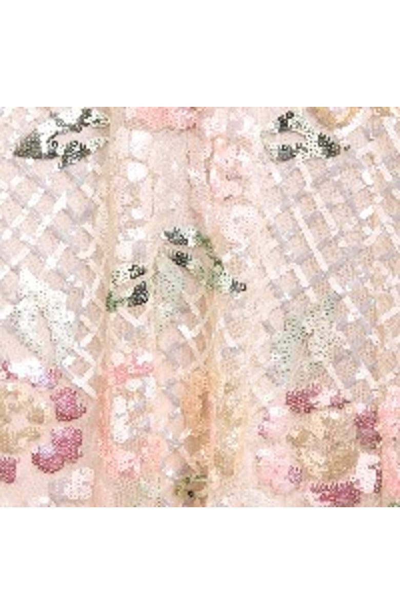 Needle & Thread Rosalie Short Sleeve Ballerina Dress, Alternate, color, Cream