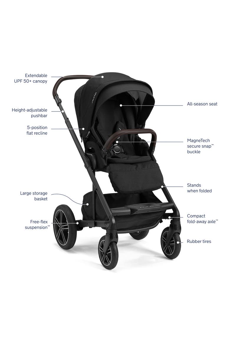 PIPA urbn™ infant car seat & MIXX™ next Stroller Travel System, Alternate, color, CAVIAR/ CHOCOLATE