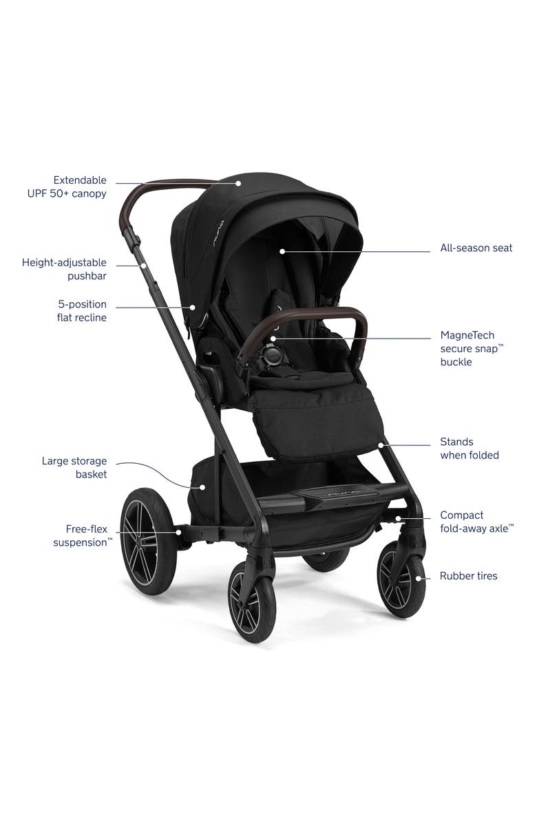 Nuna PIPA urbn<sup>™</sup> infant car seat & MIXX<sup>™</sup> next Stroller Travel System, Alternate, color, Caviar/ Chocolate