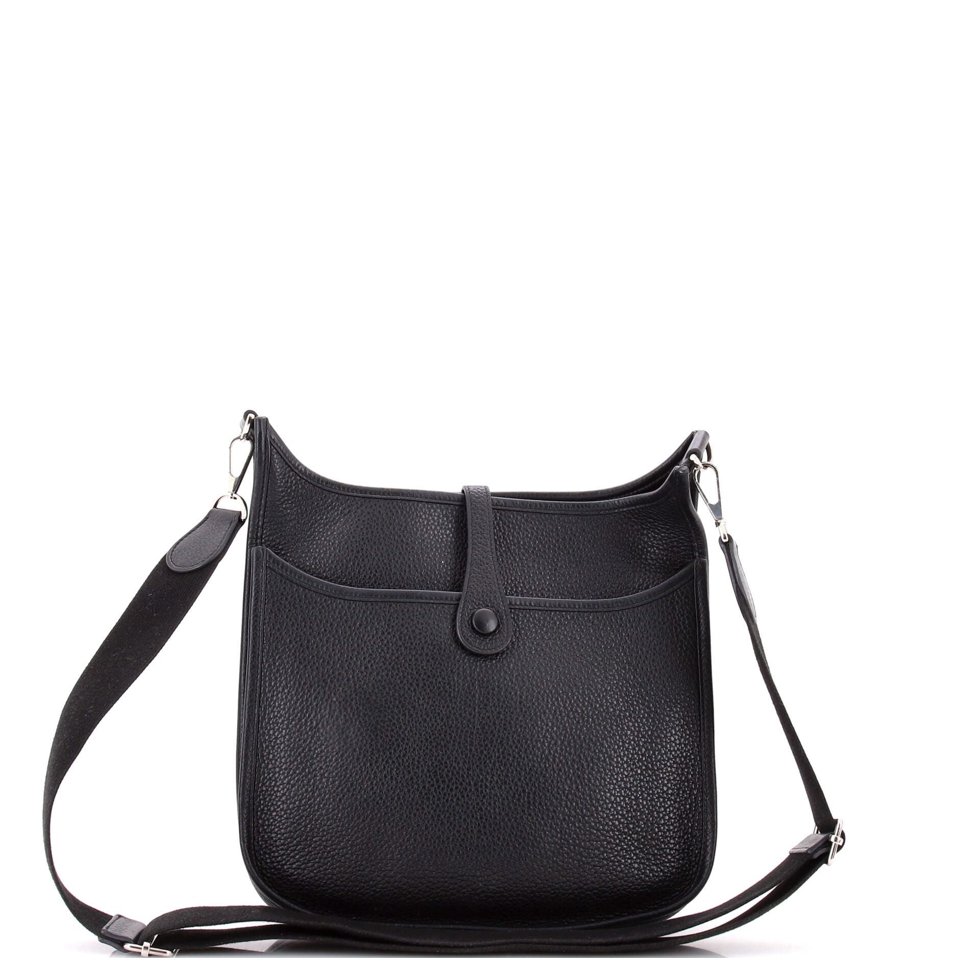 Pre-Owned Hermes Evelyne Bag Gen III Clemence PM, Alternate, color, Noir