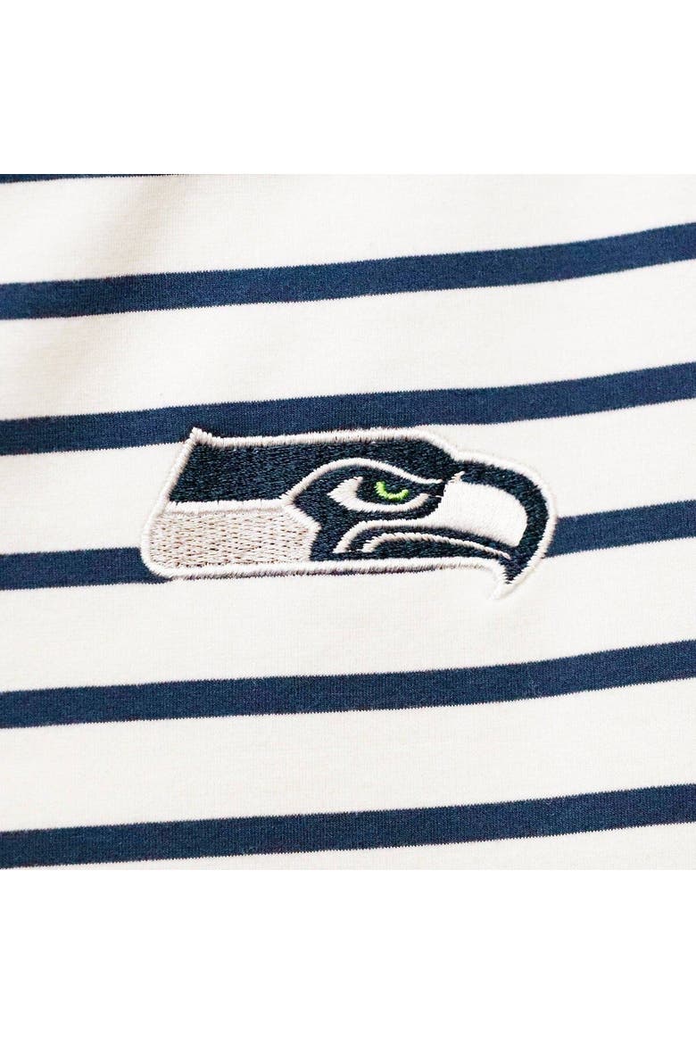 Women's Tommy Bahama White/College Navy Seattle Seahawks Tri-Blend Jovanna Striped Dress, Alternate, color, White