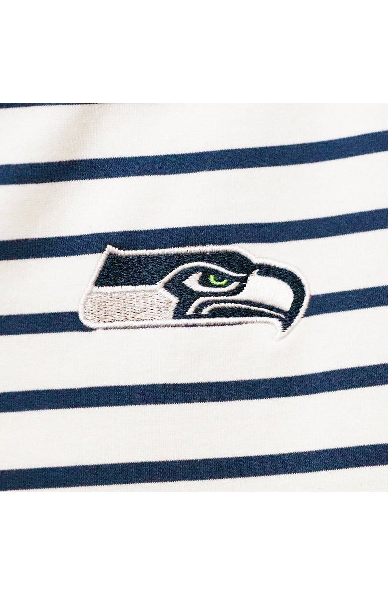 Tommy Bahama Women's Tommy Bahama White/College Navy Seattle Seahawks Tri-Blend Jovanna Striped Dress, Alternate, color, White