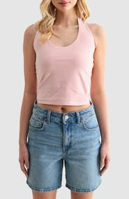 Lush Stretch Cotton Halter Top
