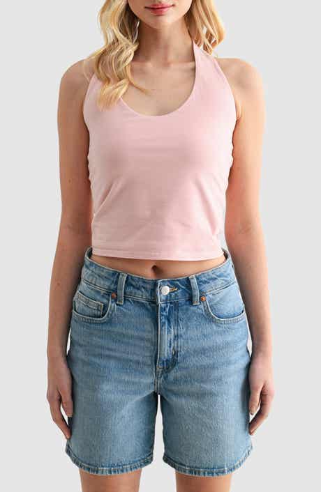 Lush Stretch Cotton Halter Top