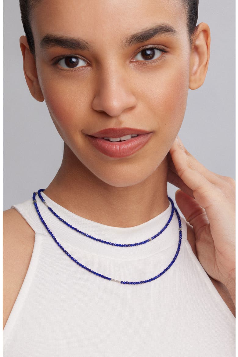 Caviar Icon Station Necklace, Alternate, color, SILVER