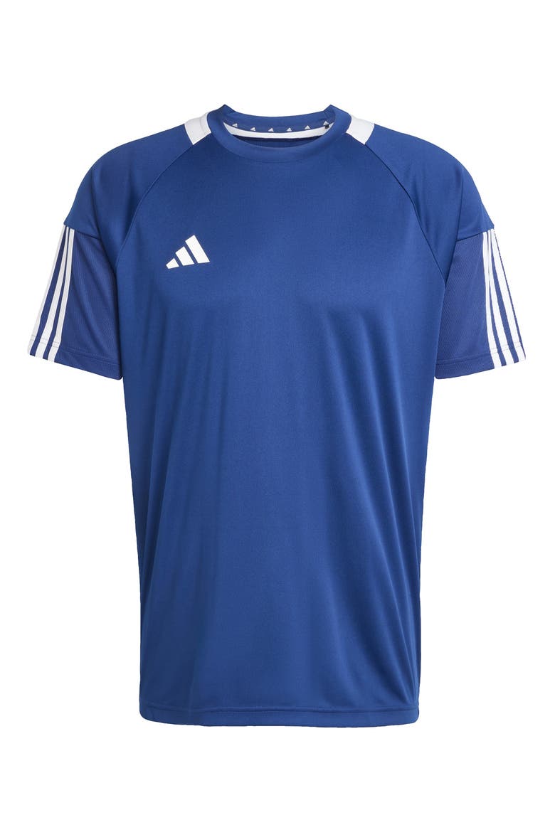 Sereno AEROREADY 3-Stripes T-Shirt, Alternate, color, DARK BLUE/ WHITE